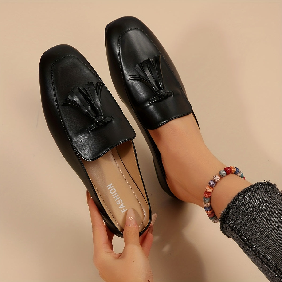 Bavane | Women's Loafer Shoes with Slip On Design and Plain Toe