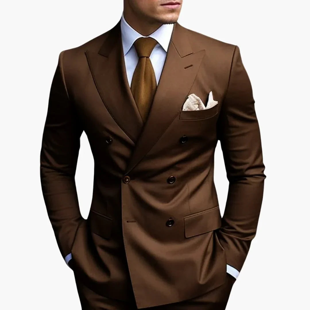 Bavane | Men's Suit with Notched Lapel and Double-Breasted Design