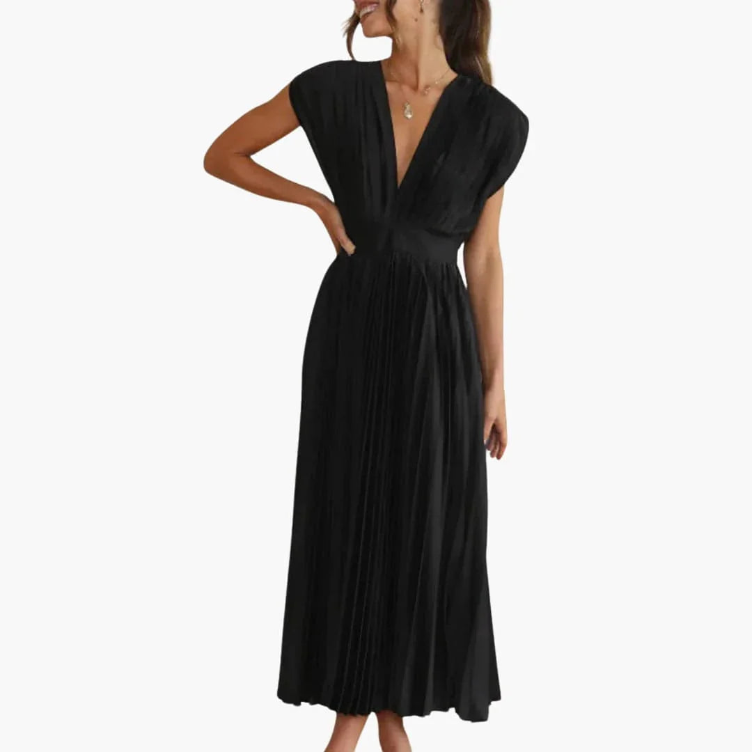 Bavane | Elegant Midi Dress with V-Neck - Women's Evening Wear Farfetch