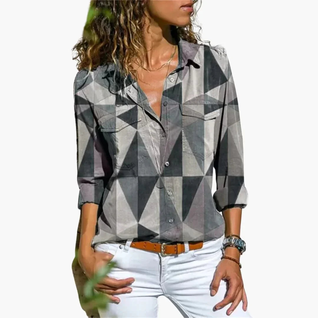 Bavane | Flowing Blouse with Floral Pattern - Women's Summer Look