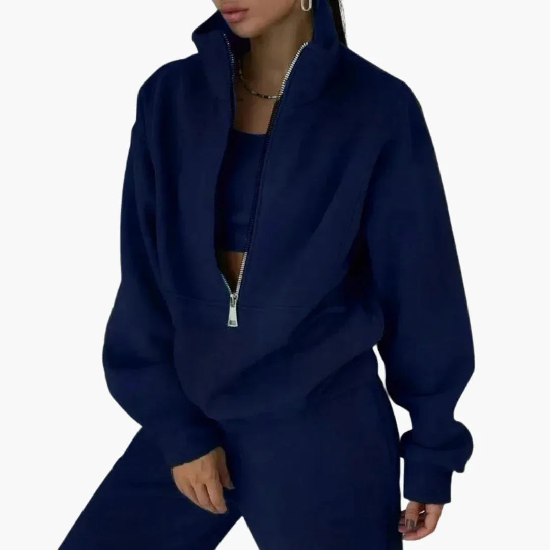 Bavane | Women's Tracksuit with Zipper Sweatshirt and Pants