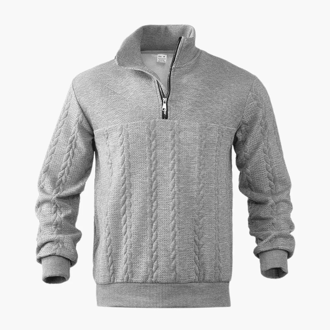 Bavane | Men's Pullover with Cable Pattern Classic, Warm & Stylish