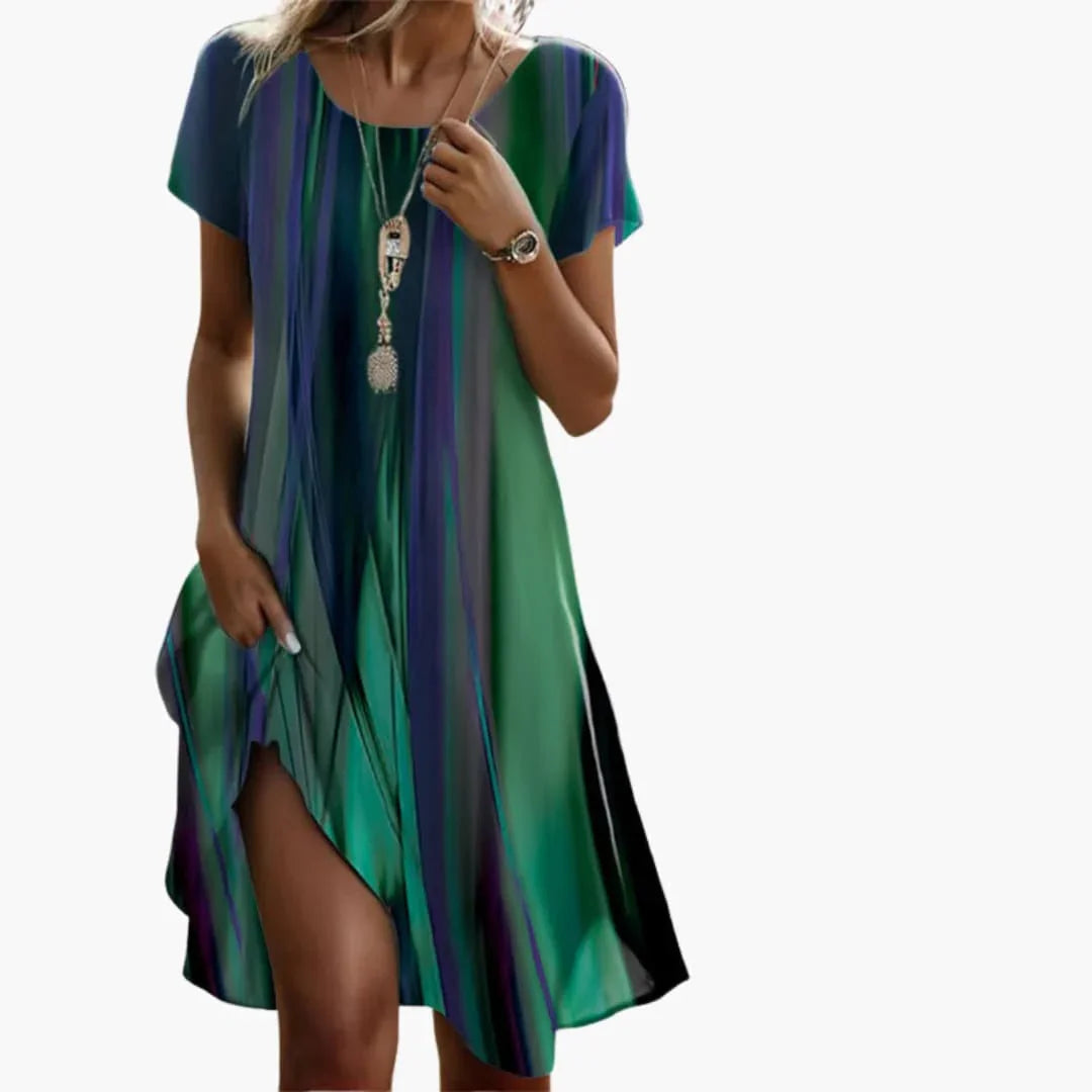 Bavane | Boho Midi Dress with Floral Pattern - for Women in Summer Style
