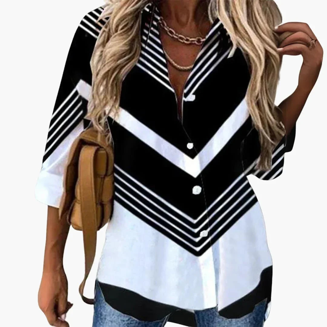 Bavane | Casual Blouse for Women with Floral Pattern - Loose & Elegant