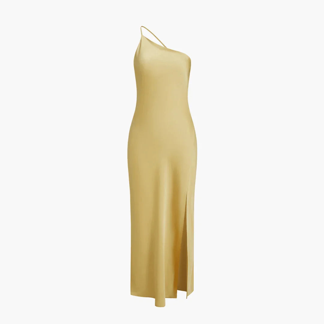 Bavane | Satin Slip Dress for Women with Slit Elegant Evening Dress