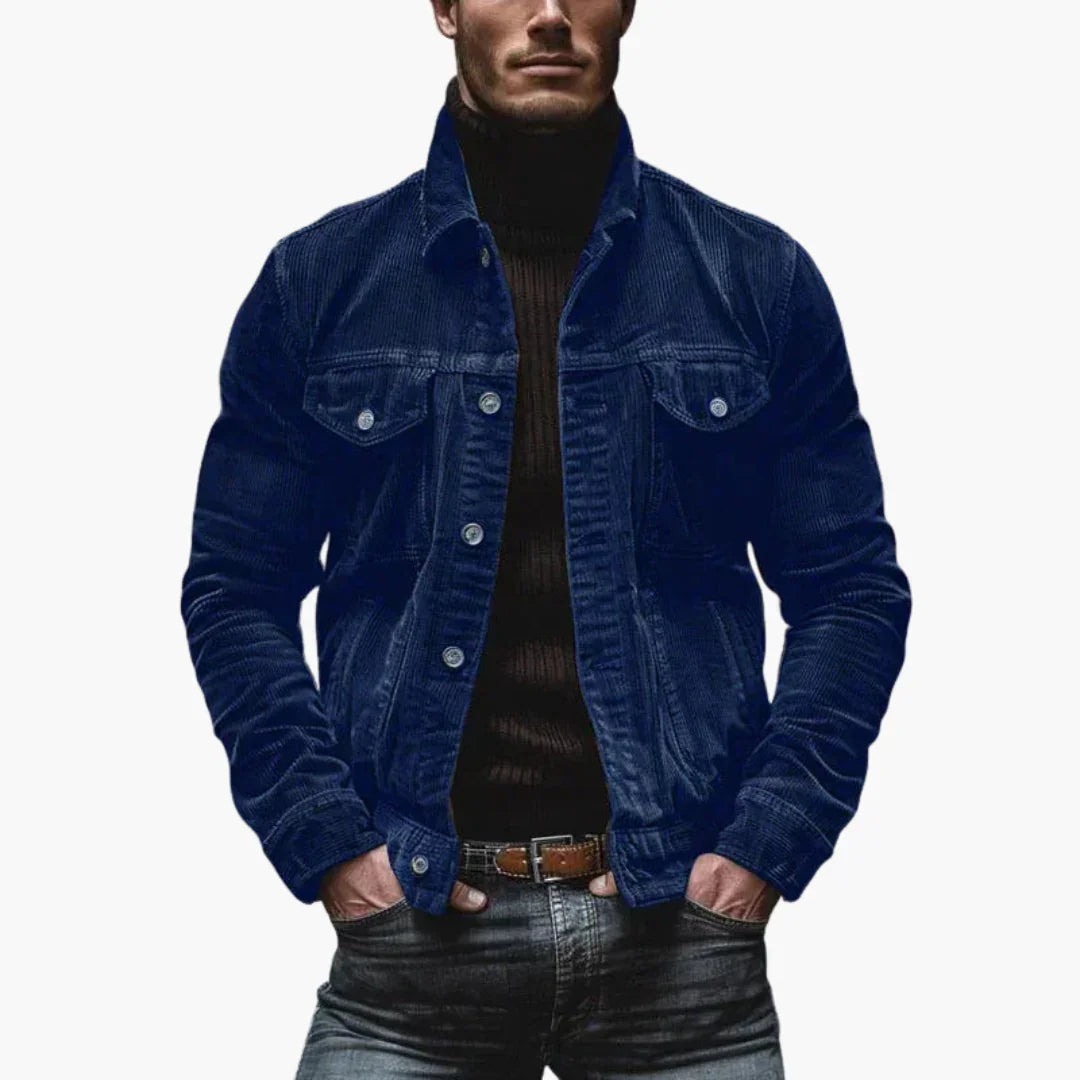 Bavane | Men's Cord Jacket with Buttons and Pockets