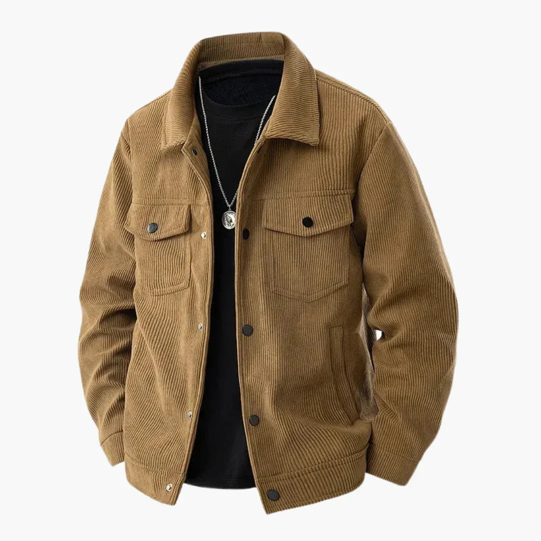 Bavane | Men's Cord Jacket with Button Closure