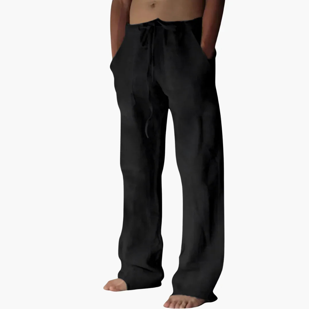 Bavane | Men's Linen Casual Pants with Drawstring for Summer