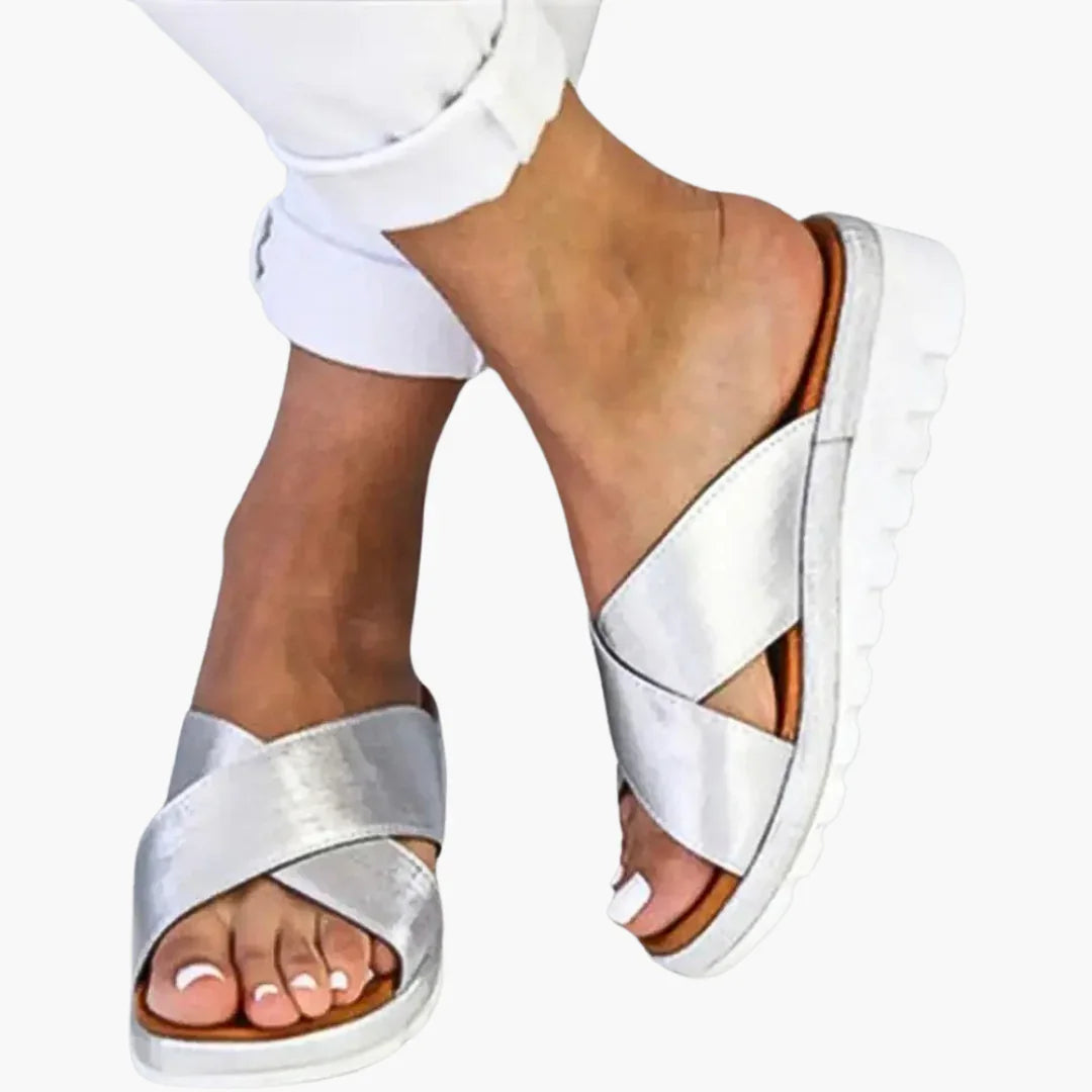 Bavane | Comfortable Women's Sandals with Cross Straps Summer Shoes