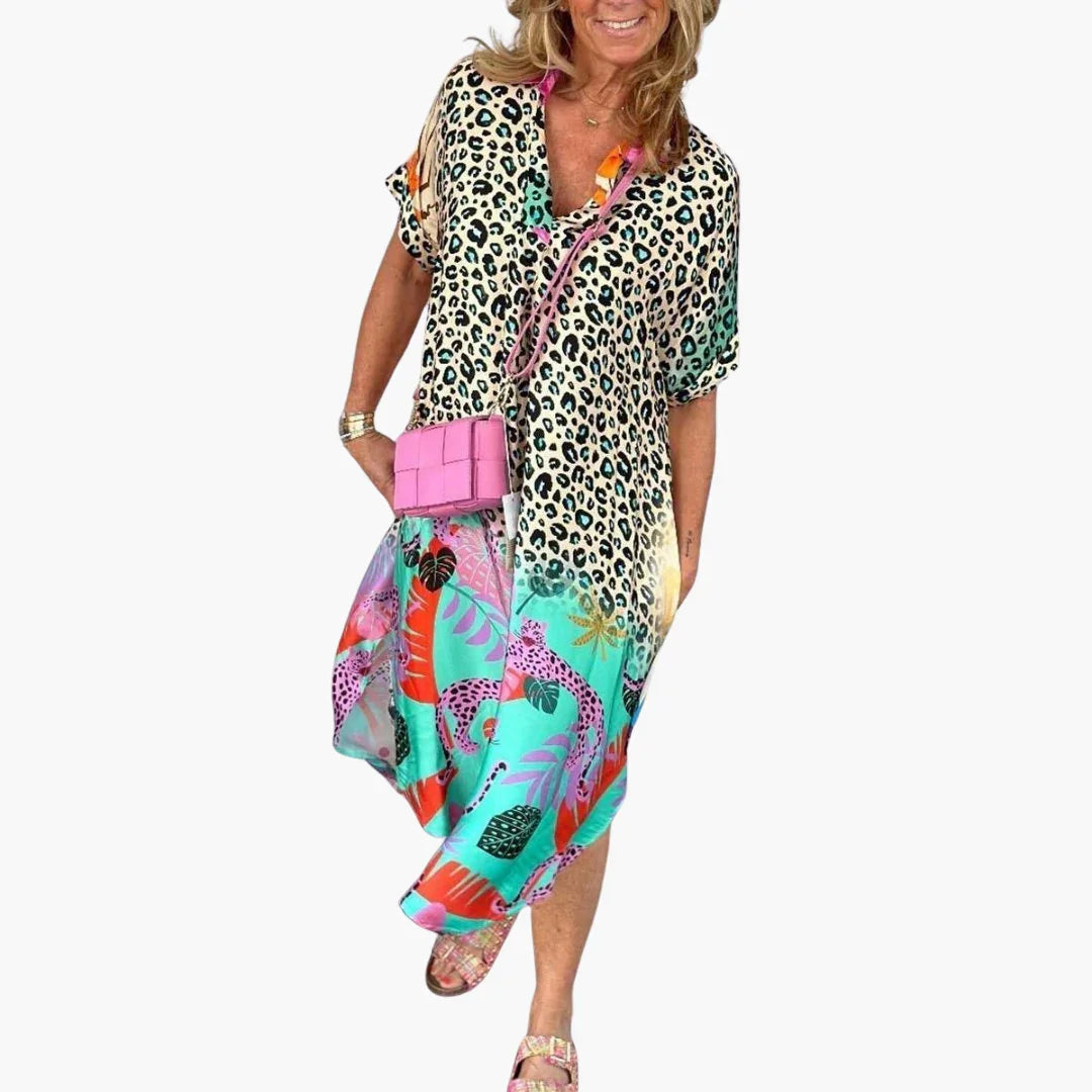 Bavane | Boho Midi Dress for Women Airy, Colorful & Perfect for Summer