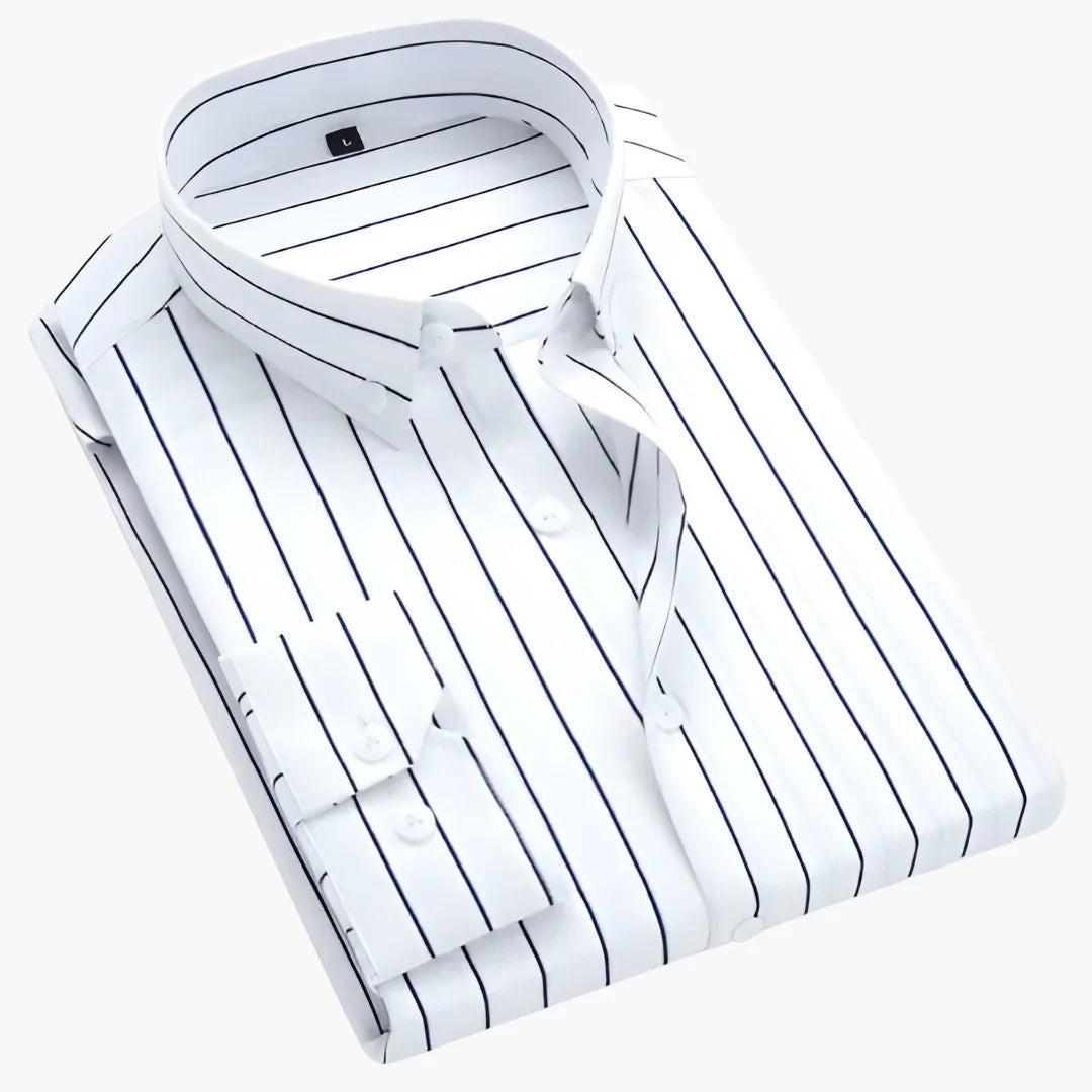 Bavane | Striped Long Sleeve Shirt for Men - Classic Collar