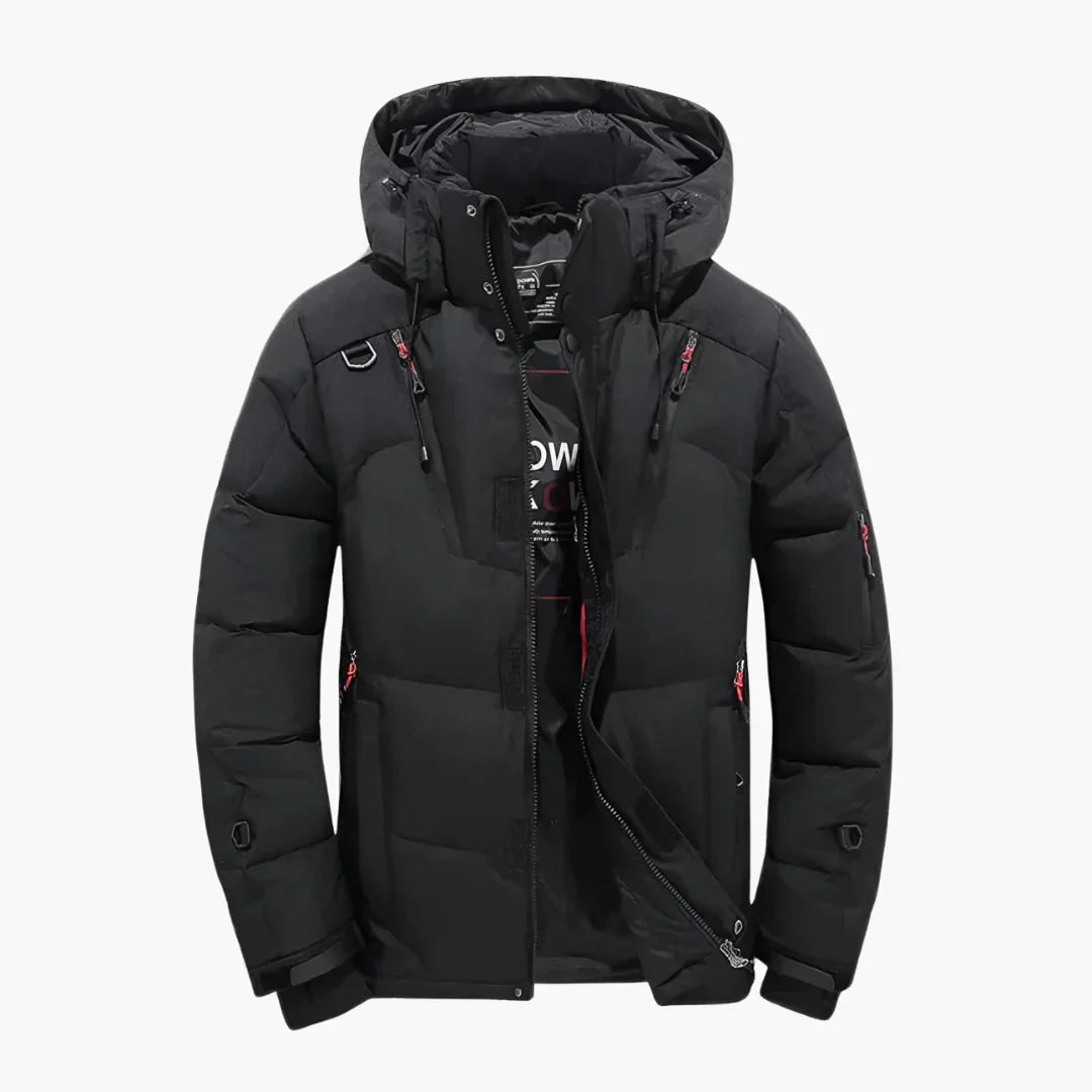 Bavane | Men's Padded Jacket with Hood and Zipper Pockets