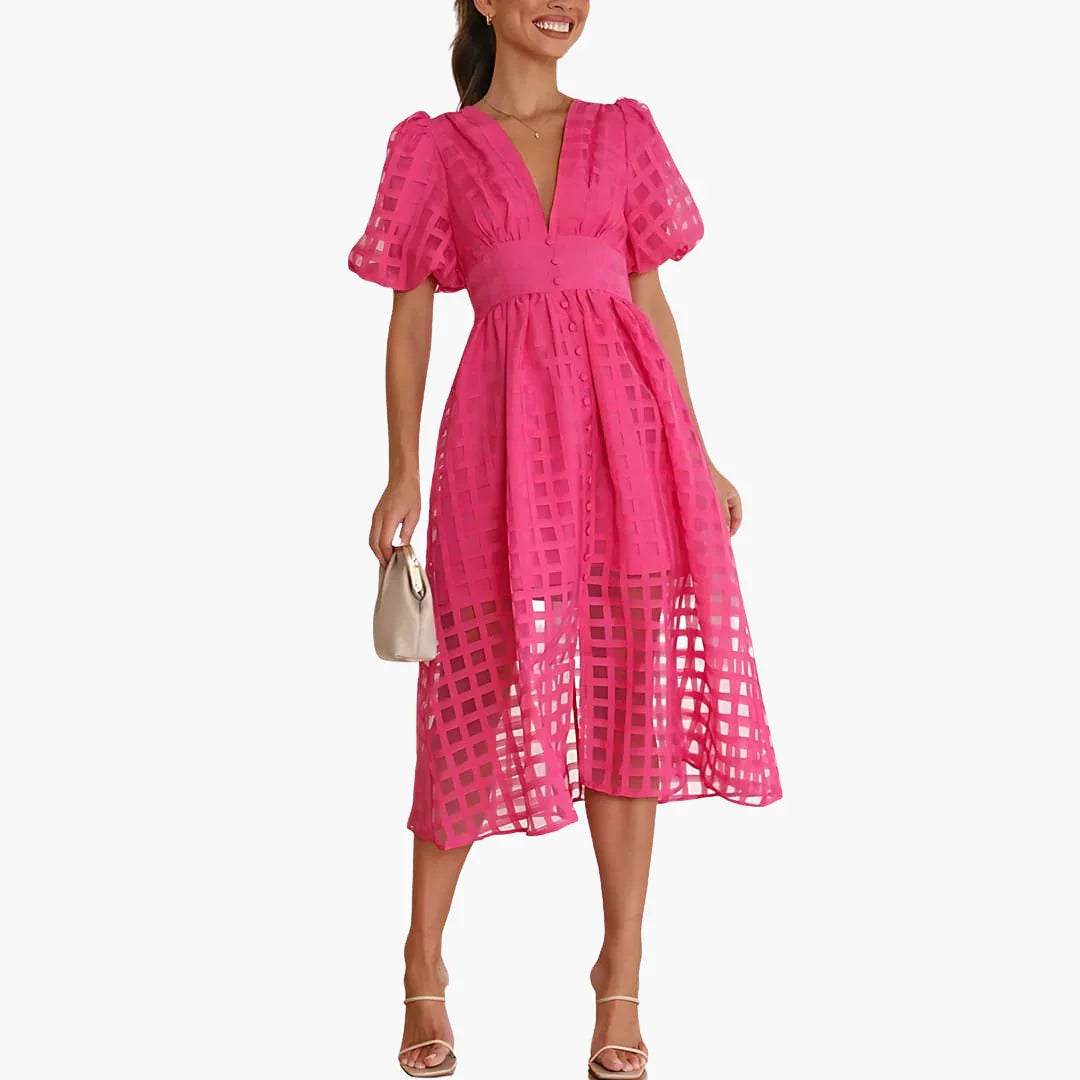 Bavane | Elegant Midi Dress for Women - Summer Chic Dress