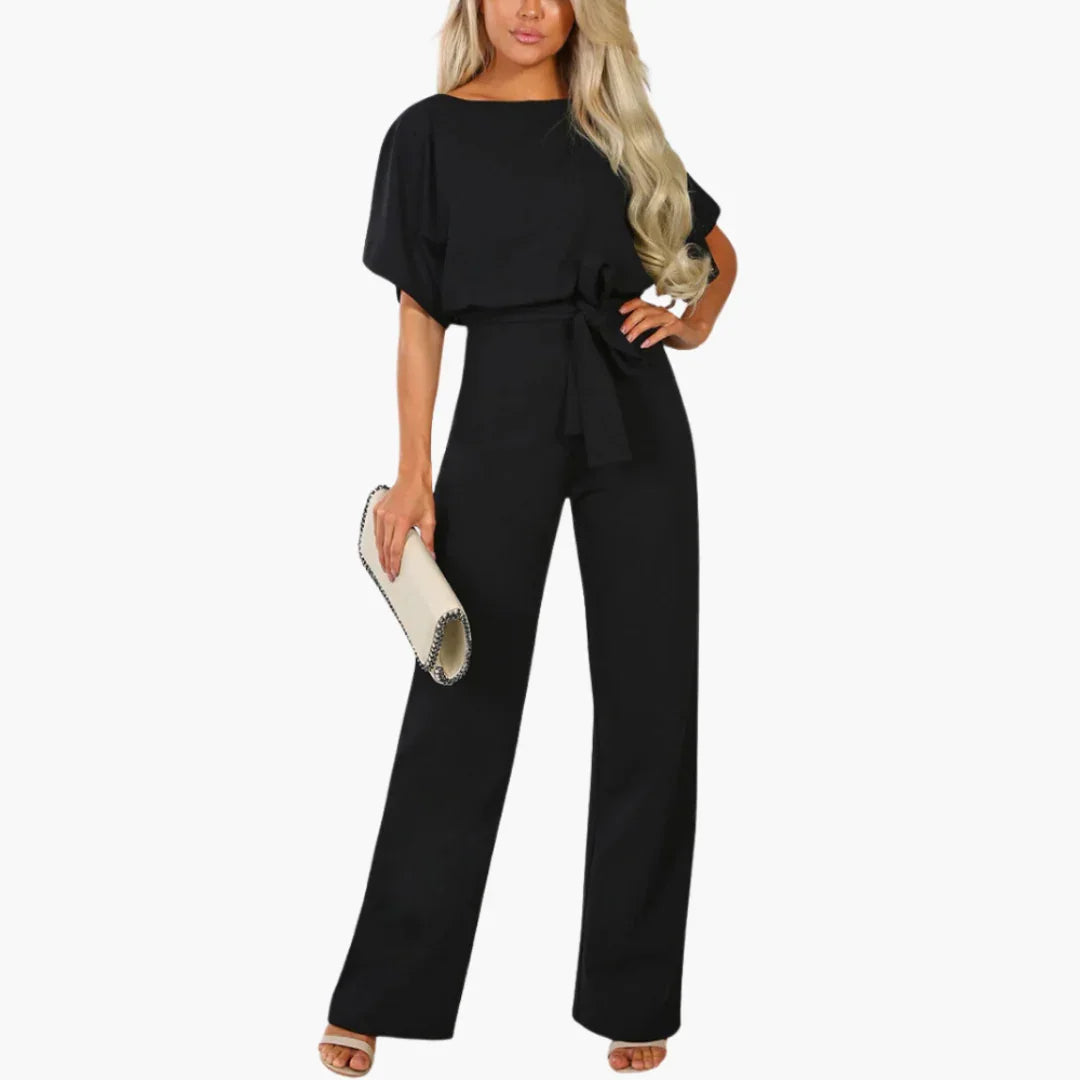 Bavane | Elegant Jumpsuit with Wide Legs for Women with Tie Belt