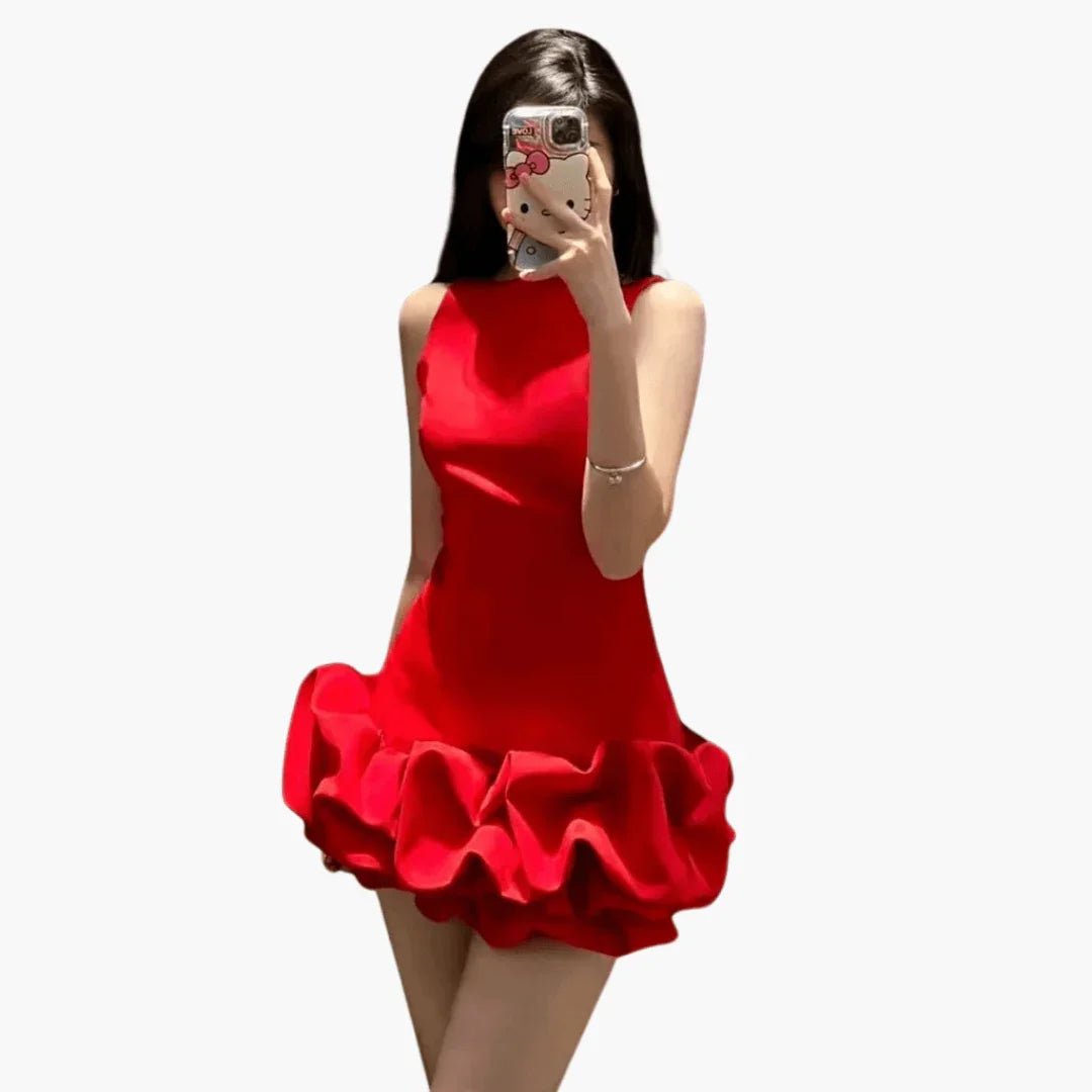 Bavane | Ruffled Mini Dress for Women Elegant & Party-Ready