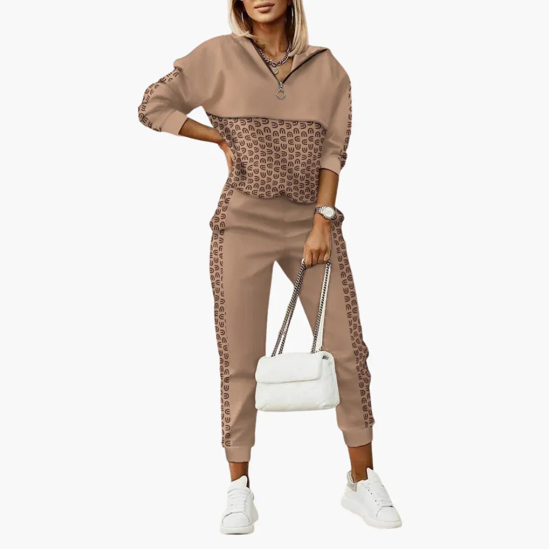 Bavane | Women's Tracksuit with Zipper Top and Jogging Pants