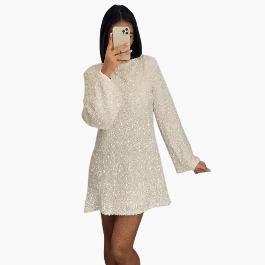 Bavane | Mini Dress for Women with Sequin Details for Special Occasions