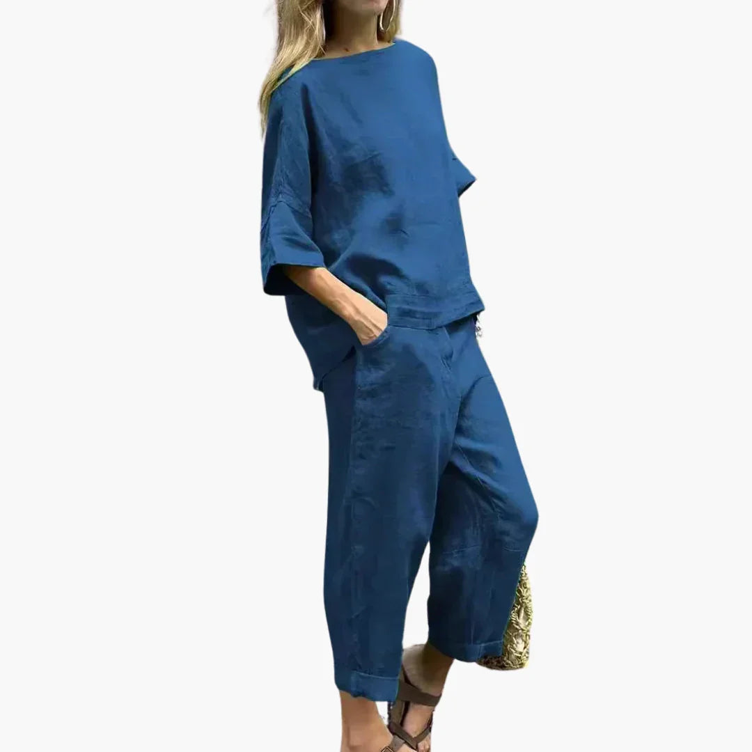 Bavane | Two-Piece Set for Women - Crop Top & Cropped Pants for Summer