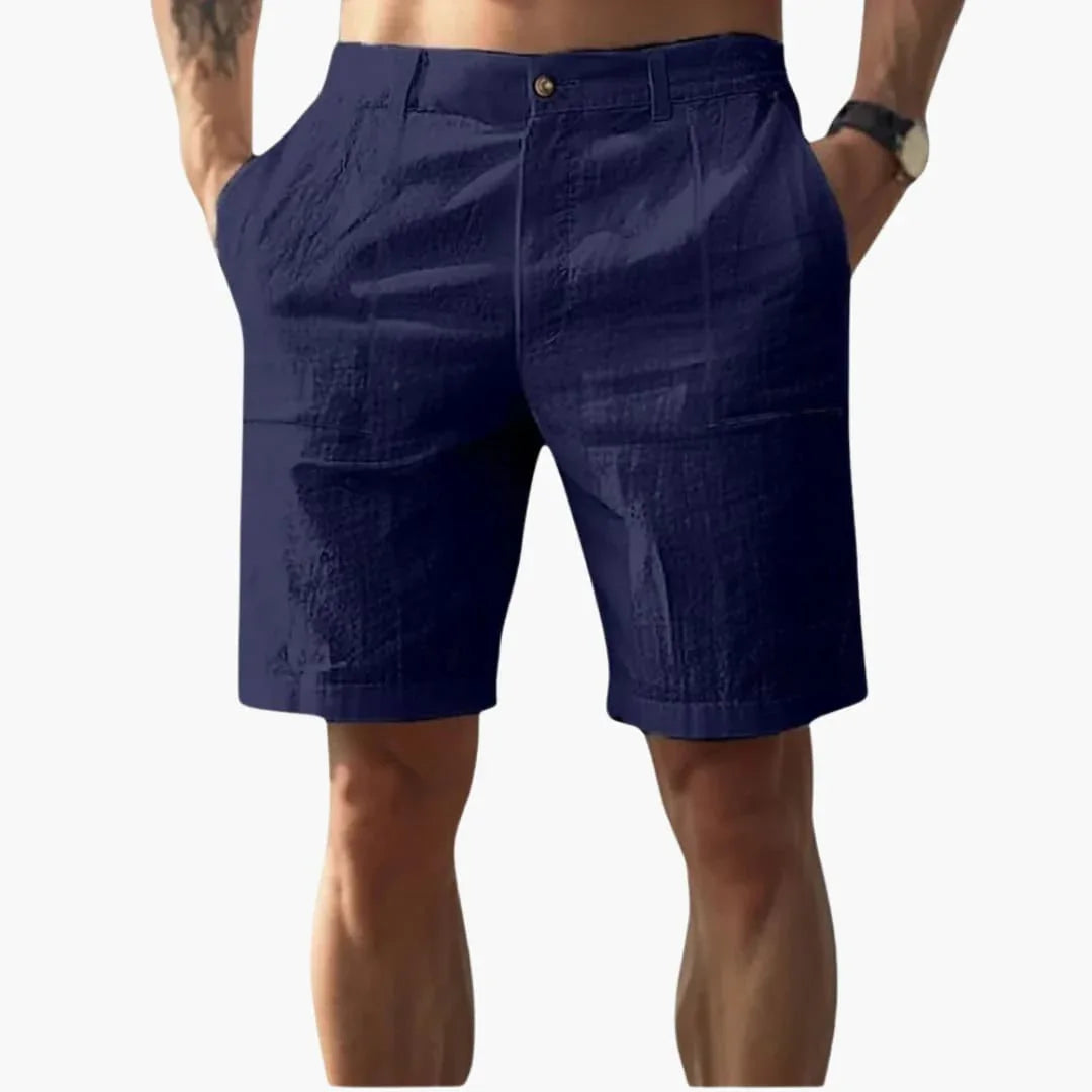 Bavane | Men's Linen Shorts with Zipper and Side Pockets