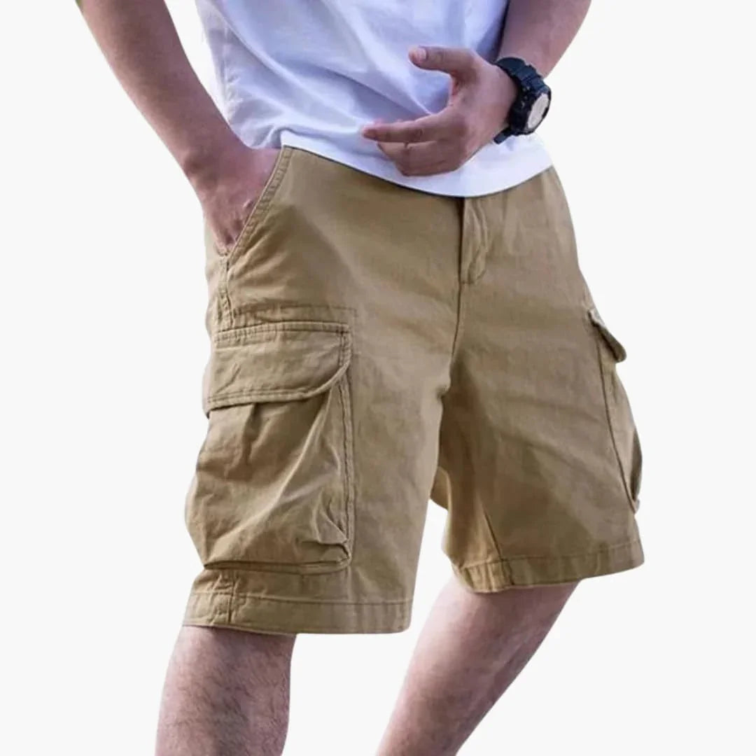 Bavane | Men's Summer Cargo Shorts with Pockets and Zipper Closure