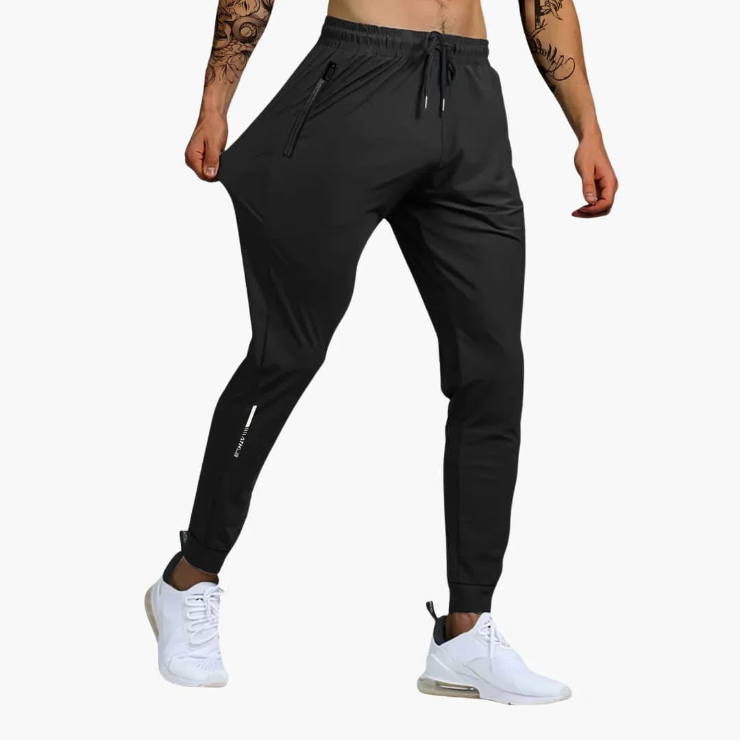 Bavane | Men's Training Pants with Elastic Waistband and Zipper Pockets