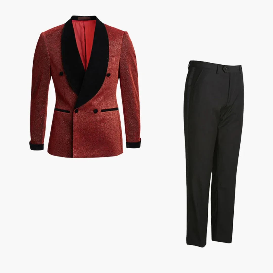 Bavane | Men's Suit Two-Piece with Contrast Lapels for Every Season