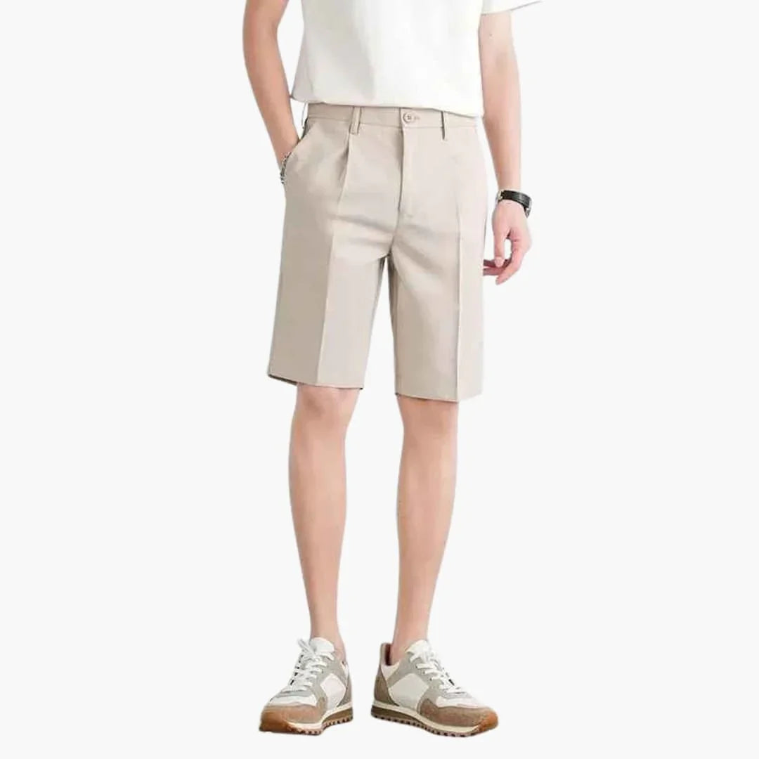 Bavane | Men's Summer Shorts with Pleats, Zipper, and Slim Fit