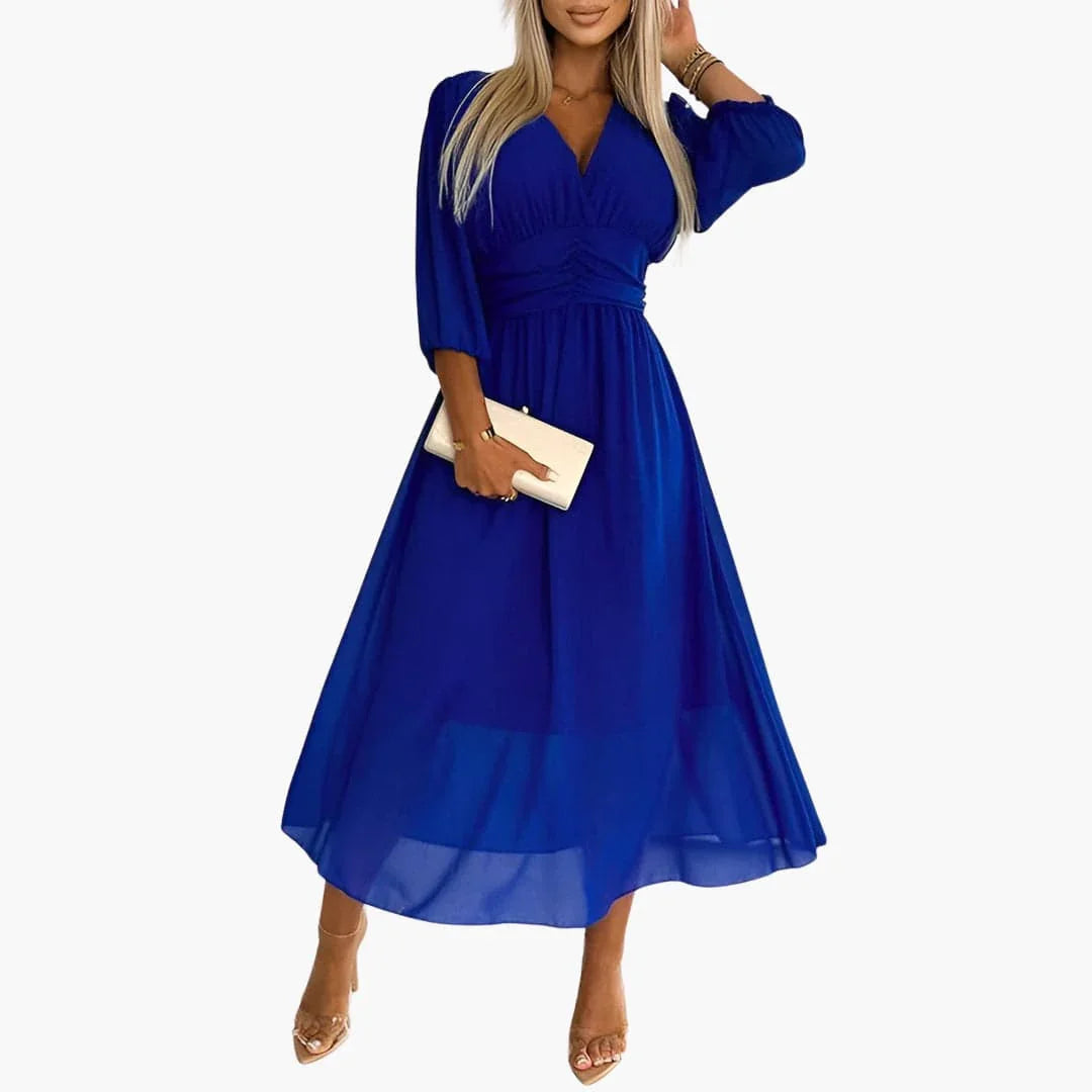 Bavane | Light Chiffon Dress - Airy Women's Summer Dress Elegant
