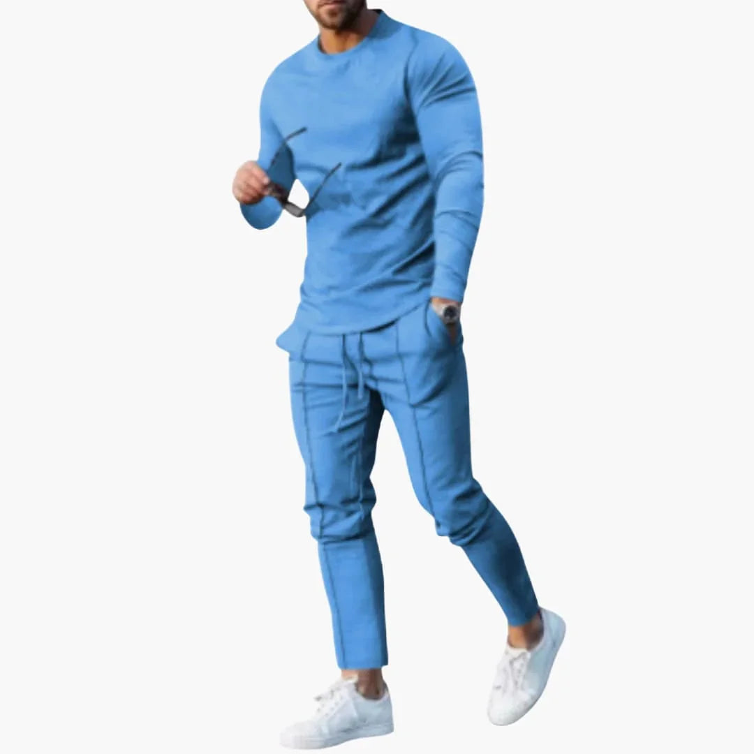 Bavane | Two-Piece Men's Set for Spring and Autumn with Long Sleeve Shirt