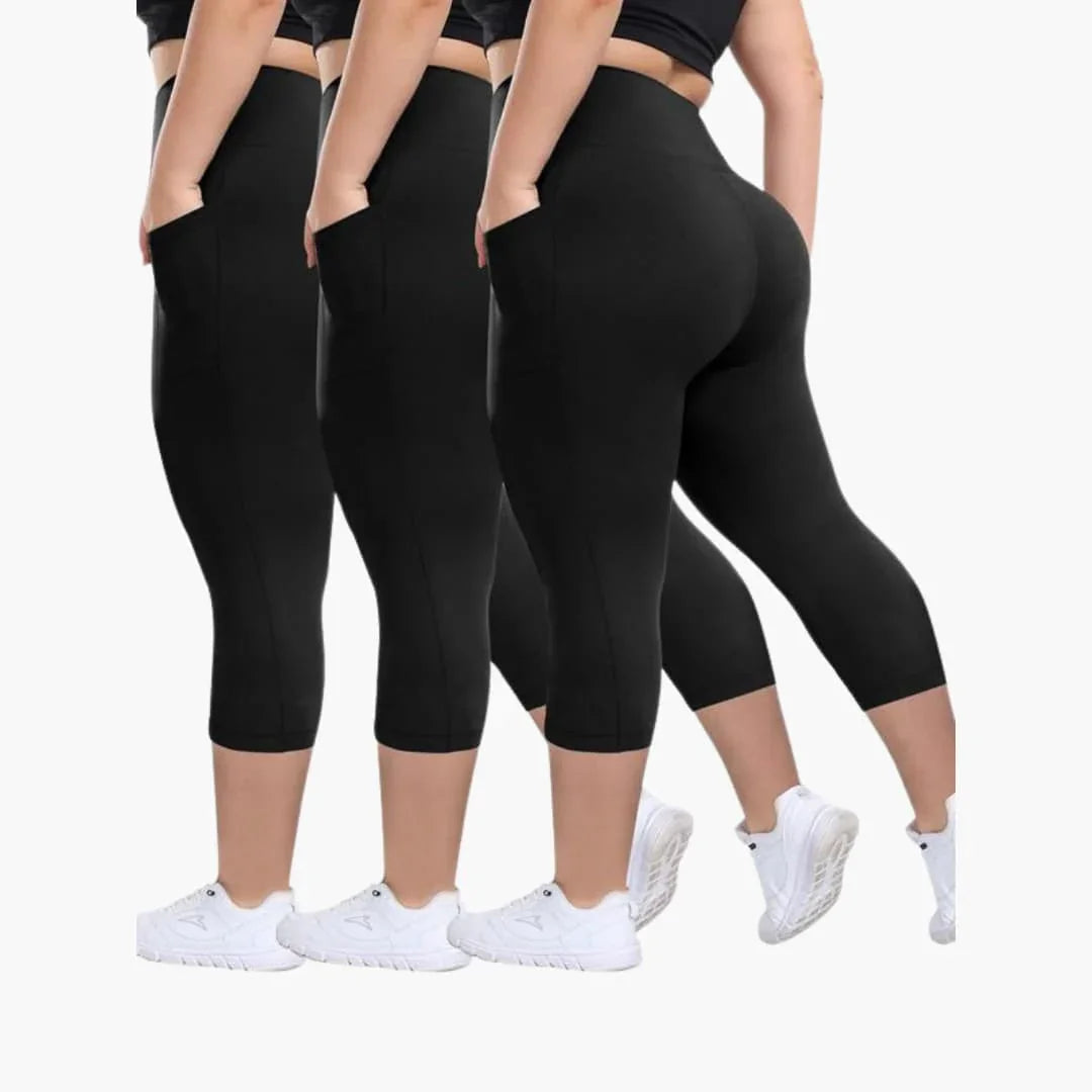 Bavane | Capri Leggings Set - For Women with High Waist Sport