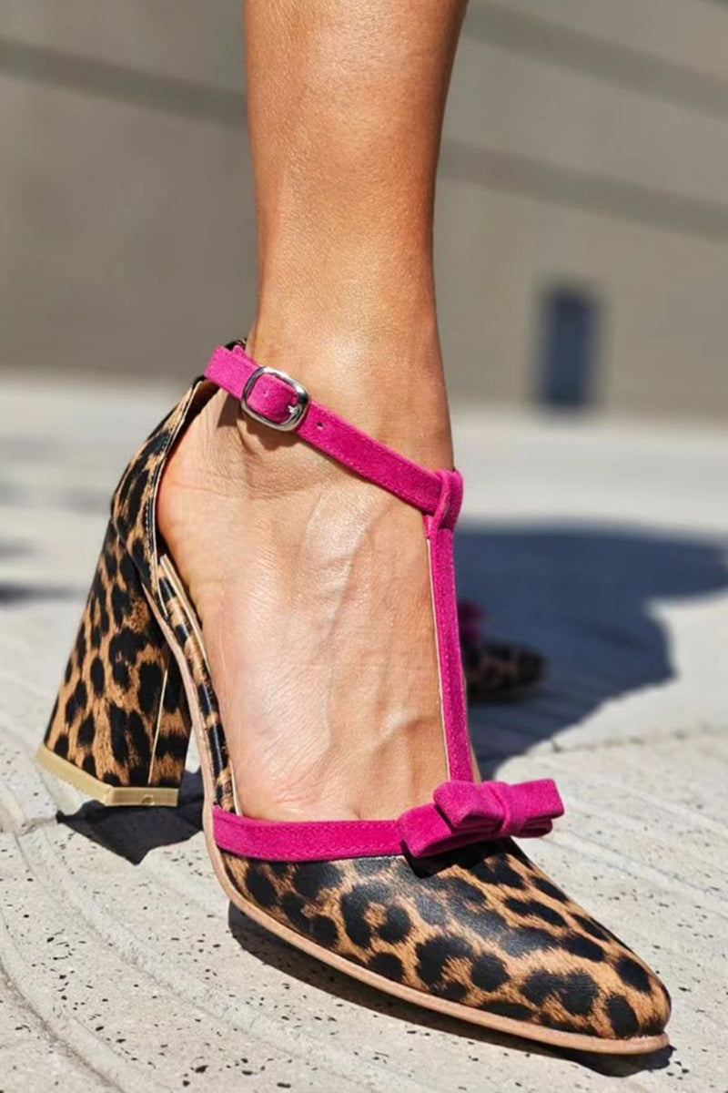 Bavane | Women's Stiletto Sandals with Animal Print and Ankle Strap