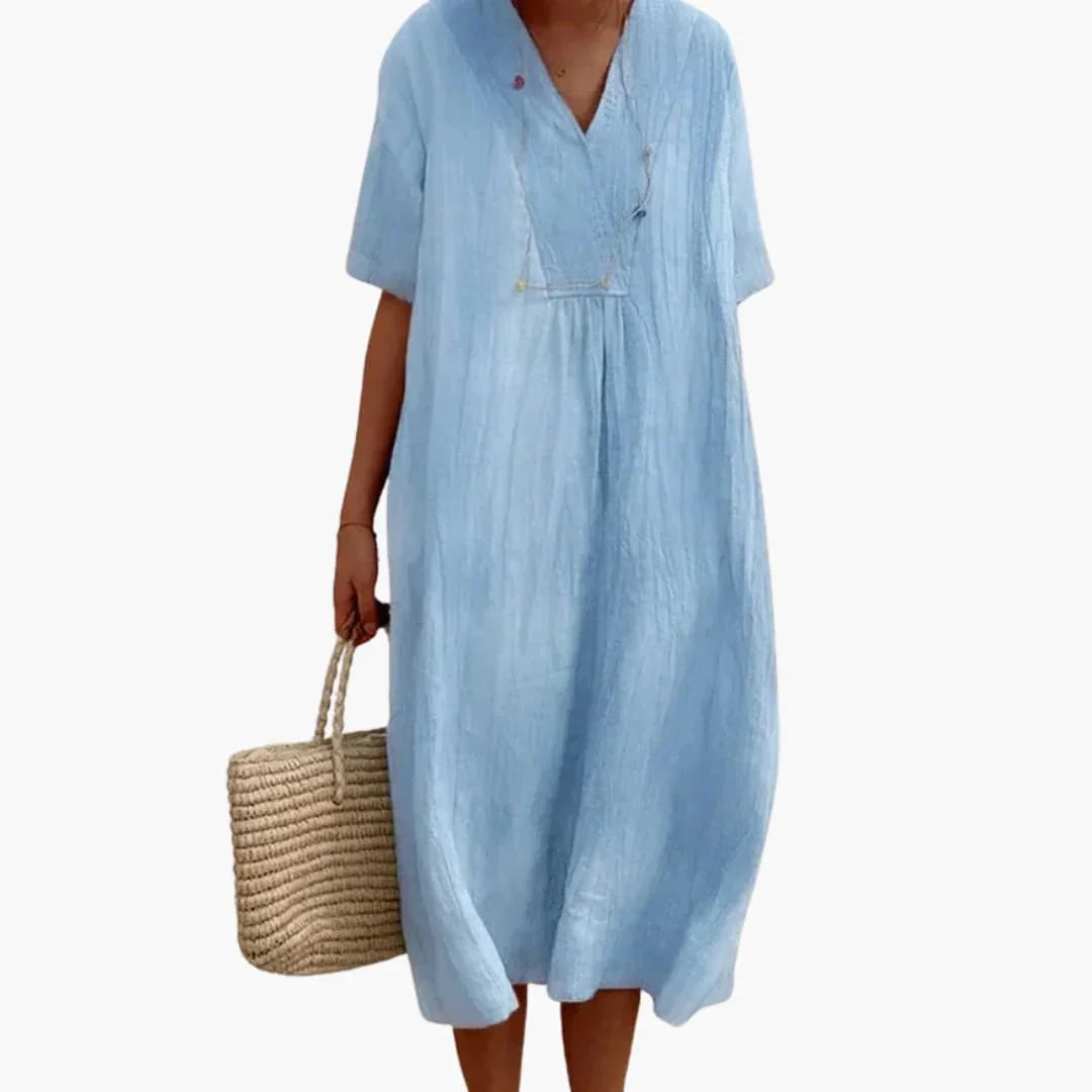 Bavane | Boho Summer Dress for Women Airy, Loose & V-Neck