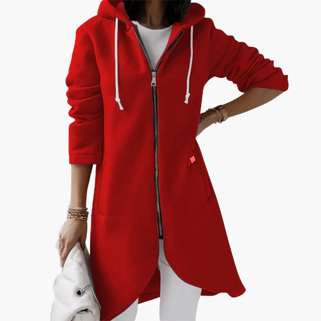 Bavane | Long Zip-Up Hoodie for Women