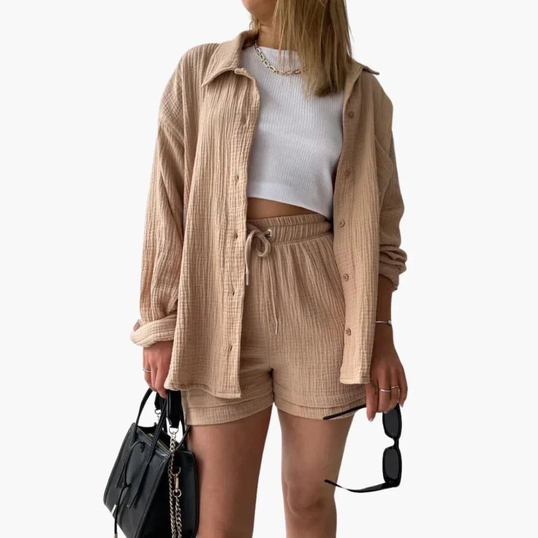 Bavane | Two-Piece Set with Shorts for Women - Casual Summer Look