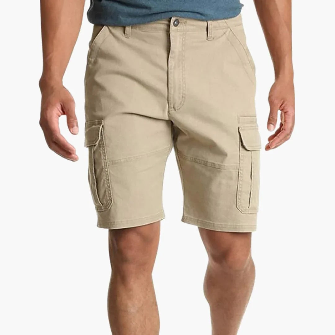 Bavane | Men's Summer Cargo Shorts with Flap Pockets and Zipper
