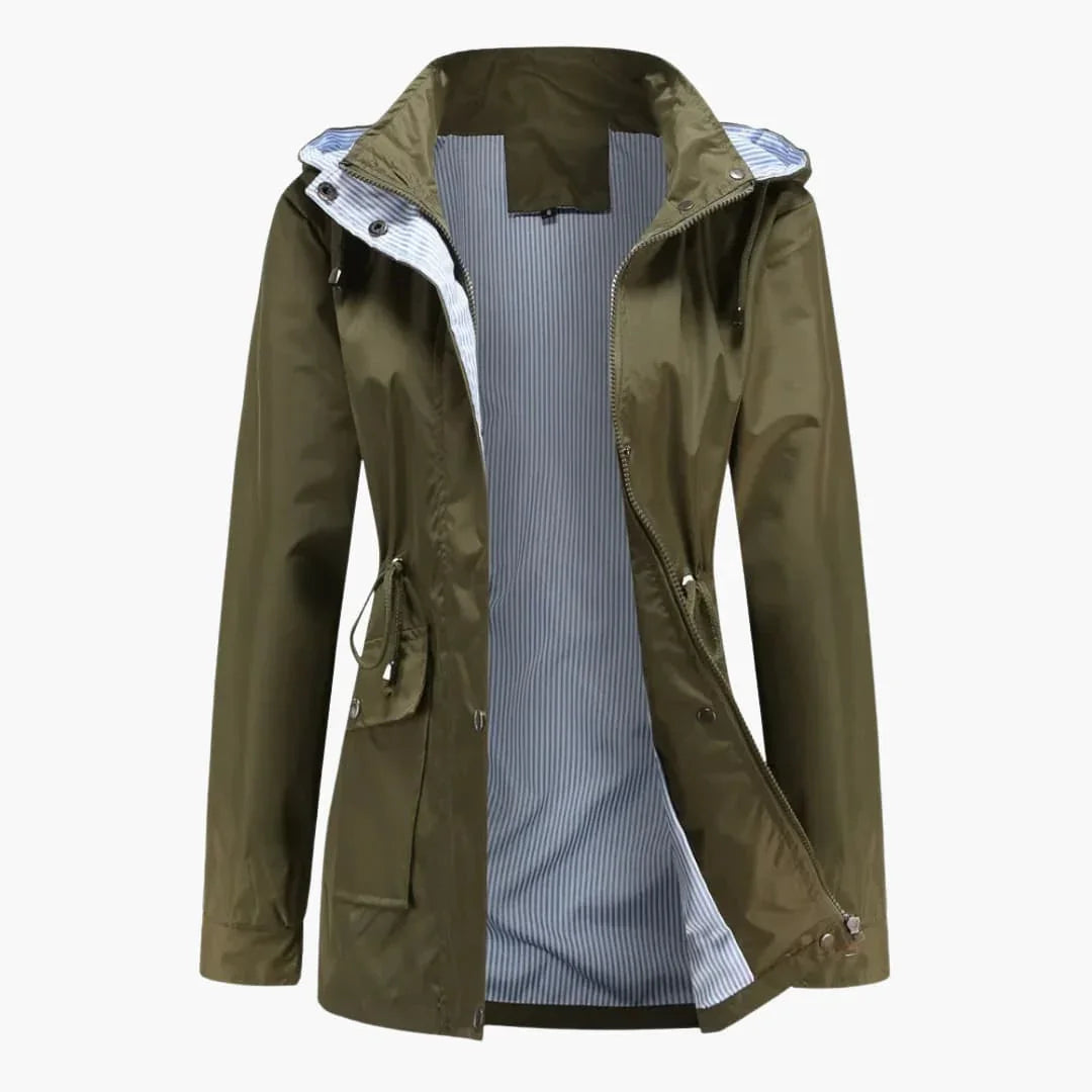 Bavane | Long Trench Coat with Hood for Women