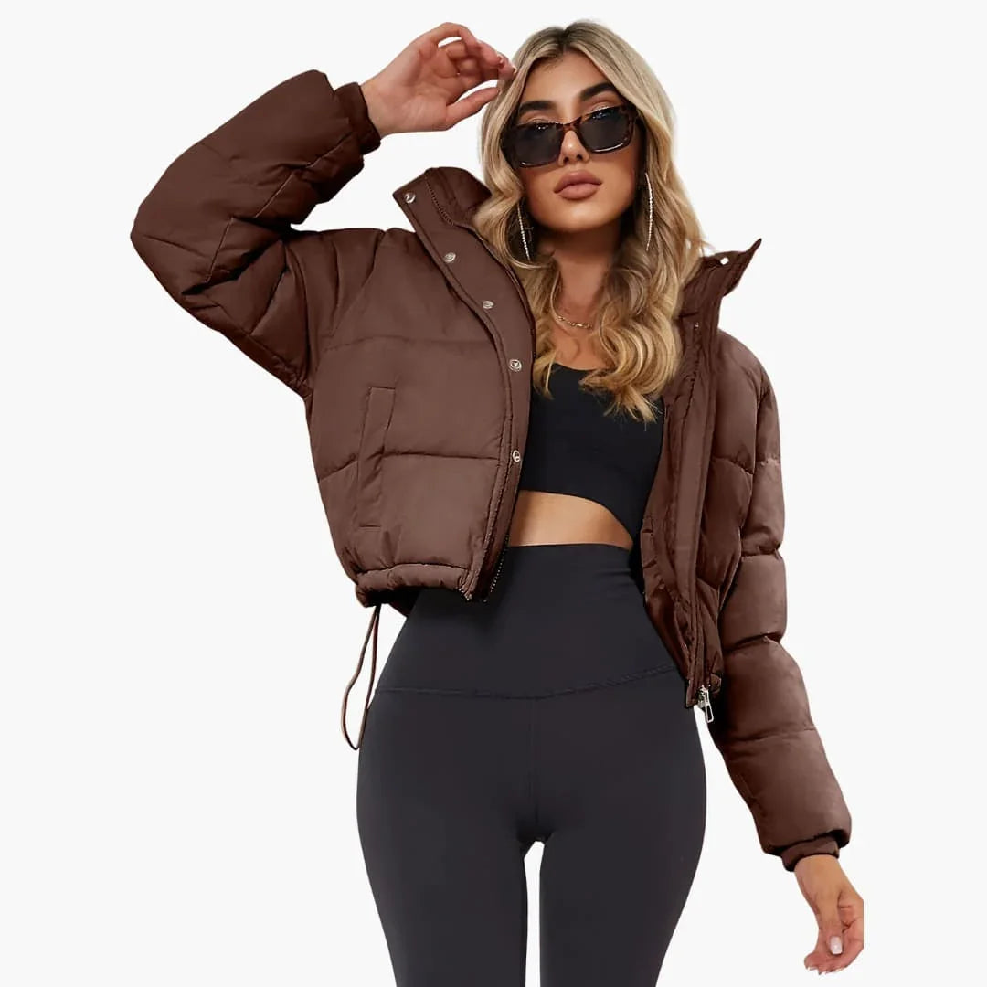 Bavane | Women's Short Jacket with Hood and Zipper