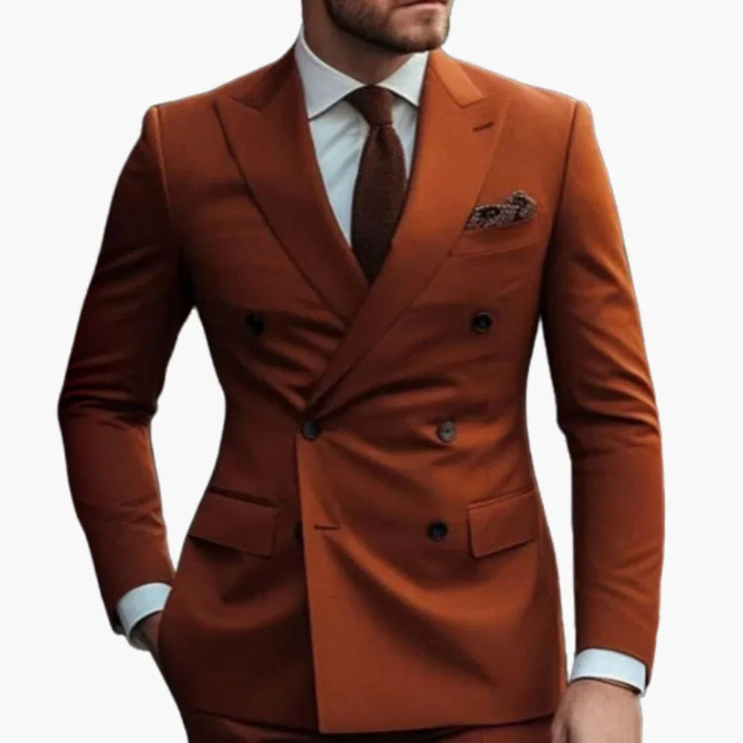 Bavane | Men's Two-Piece Suit with Double-Breasted Jacket and Slim Fit Trousers