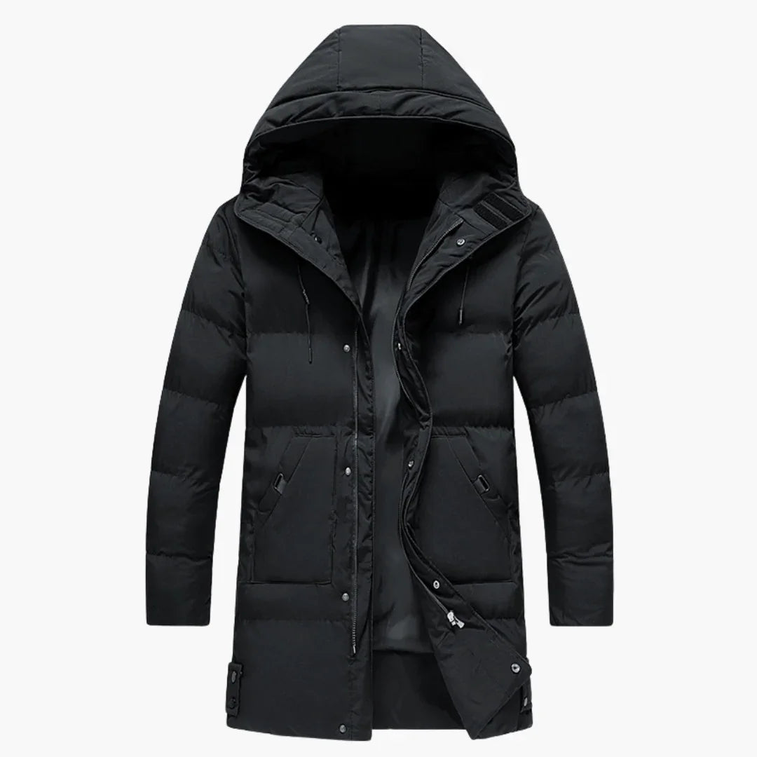 Bavane | Men's Parka Jacket with Hood and Front Zipper