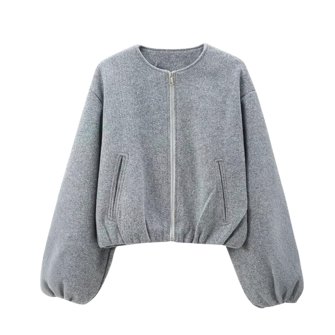 Bavane | Women's Bomber Jacket with Full Zip and Long Sleeves