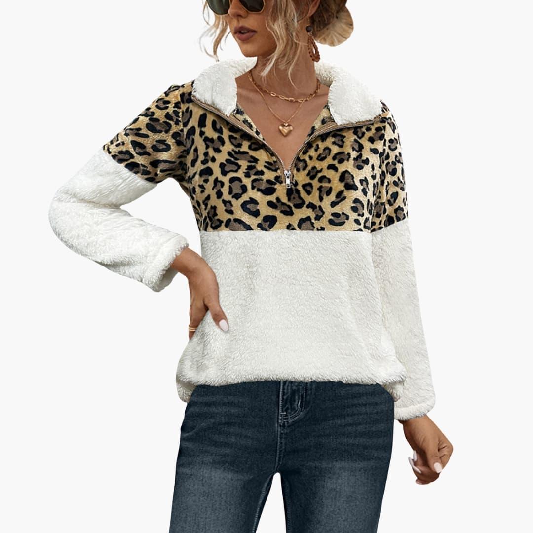 Bavane | Women's Fleece Pullover with Half Zip