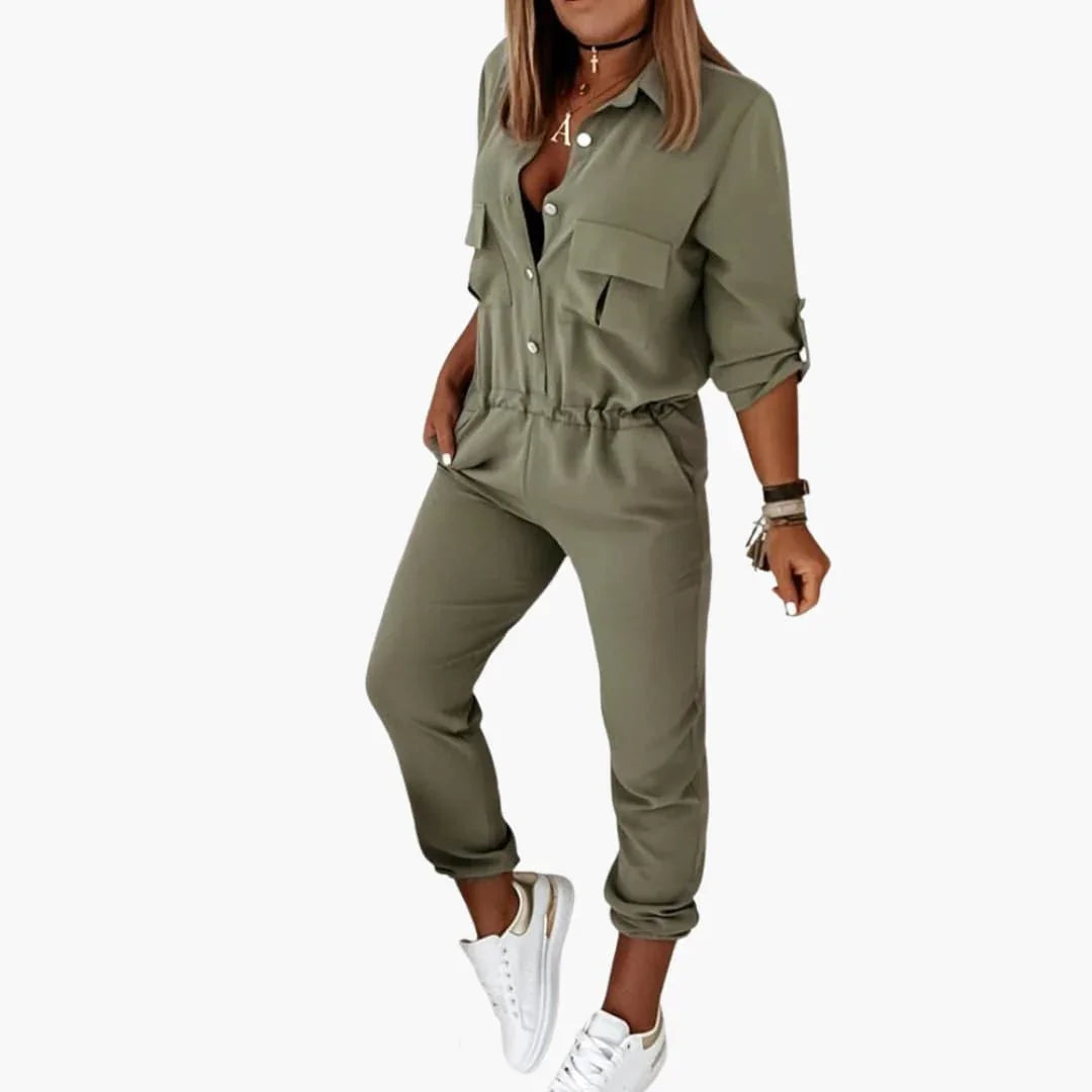 Bavane | Women's Jumpsuit with Button Placket