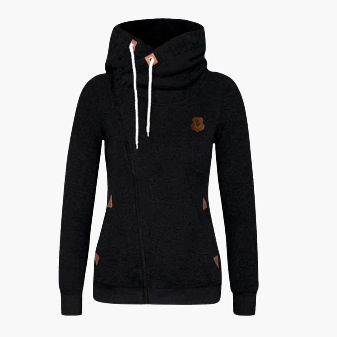 Bavane | Women's Zip-Up Hoodie with Drawstring Hood