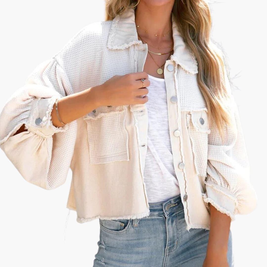 Bavane | Women's Short Jacket with Puff Sleeves