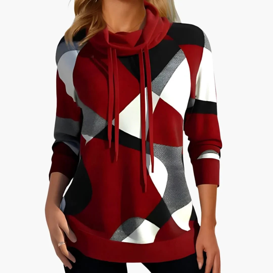 Bavane | Women's Sweater with Drawstring Collar