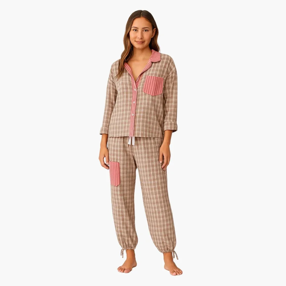 Bavane | Women's Pajama Set with Drawstring Pants and Shirt