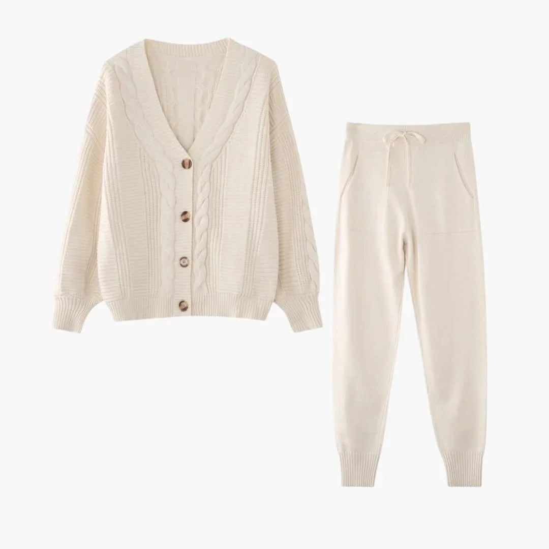 Bavane | Women's Knit Set with Cardigan