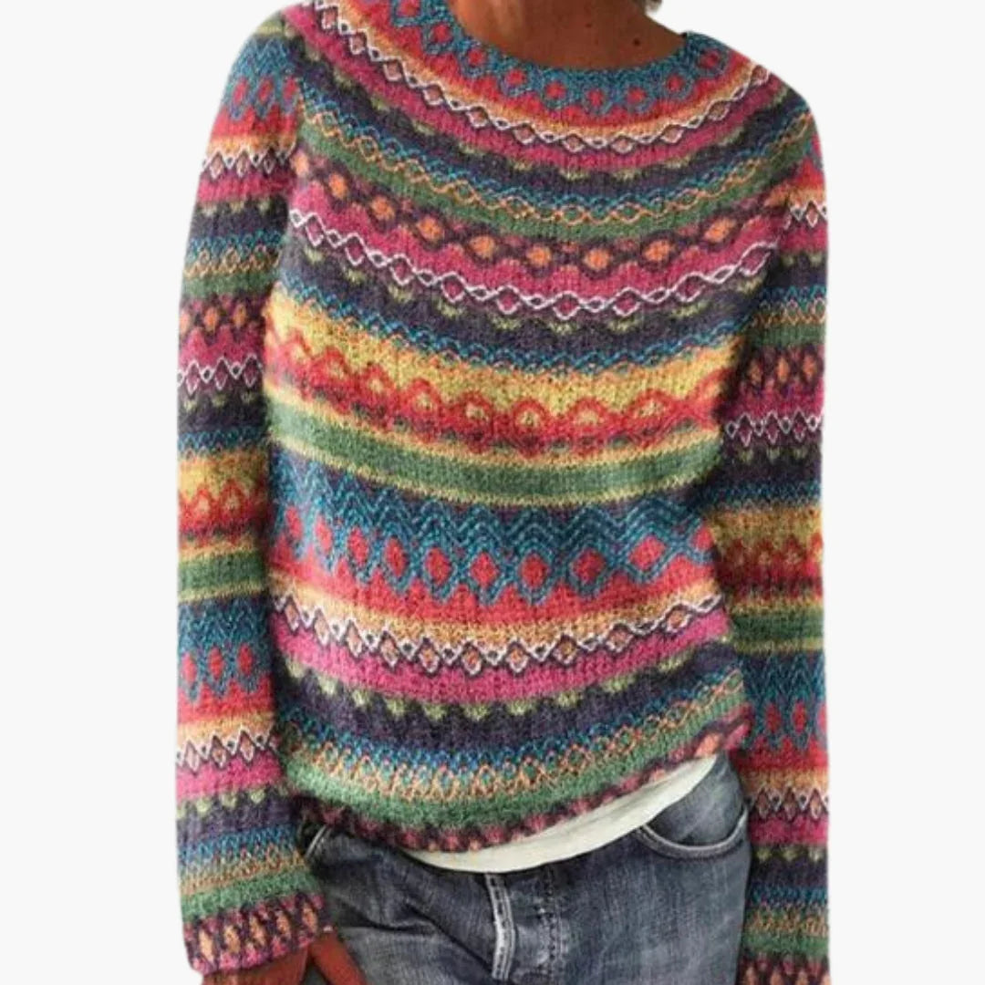 Bavane | Women's Knitted Sweater with Round Neck