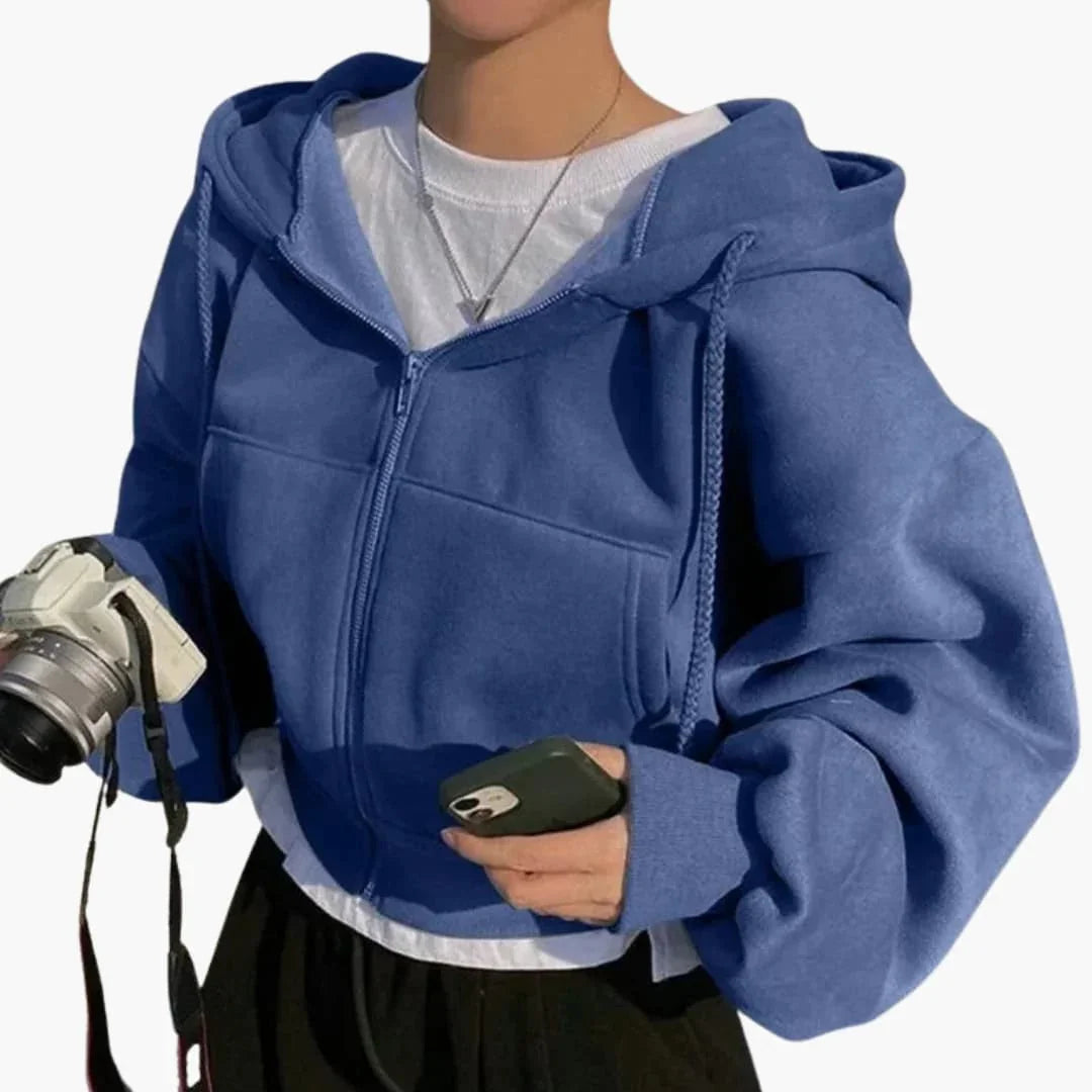 Bavane | Women's Hooded Sweatshirt with Zipper