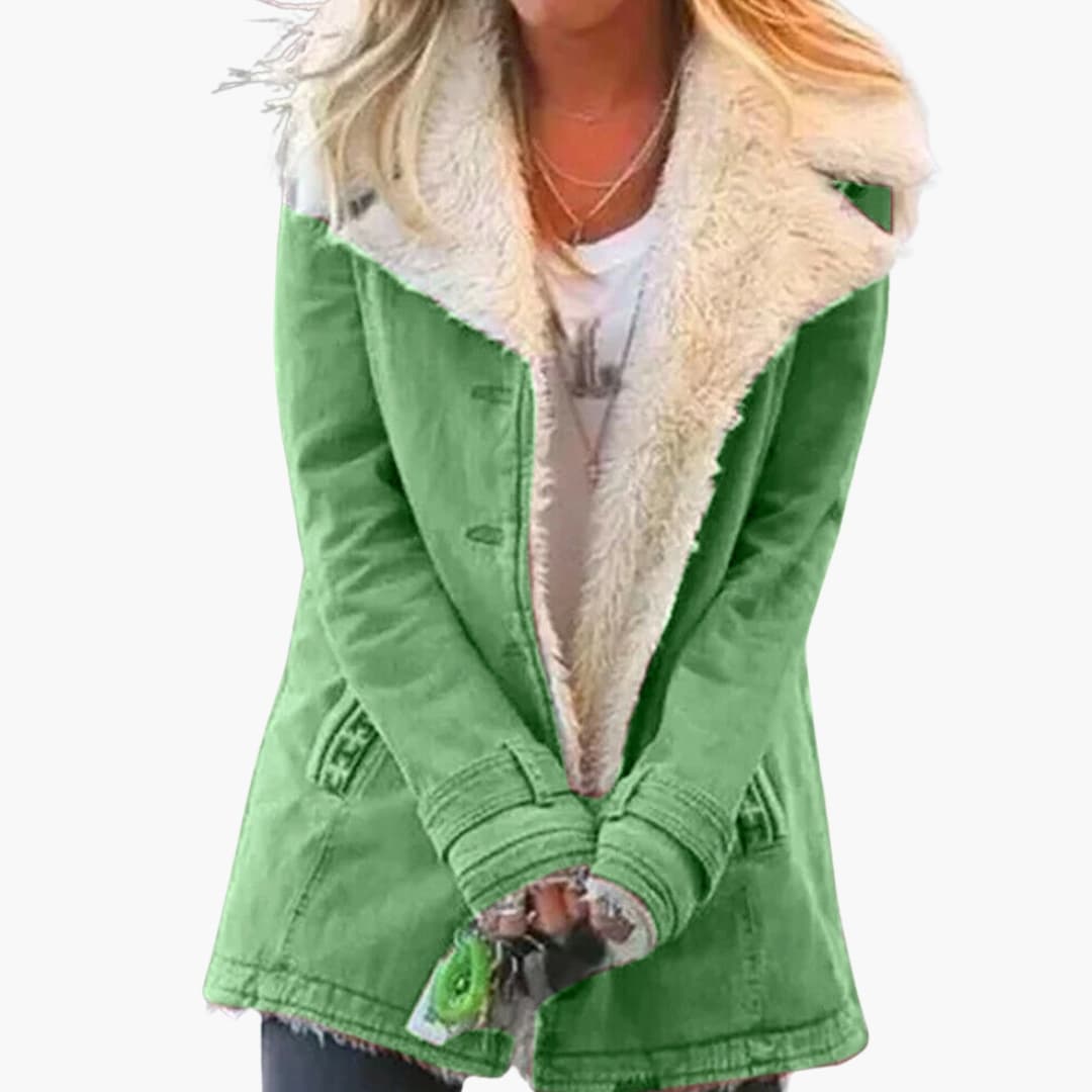 Bavane | Women's Winter Jacket with Front Zipper and High Collar